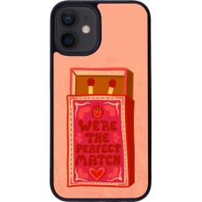 Coque iPhone 12 mini - Silicone rigide noir Saint Valentines Day 26 Perfect Match