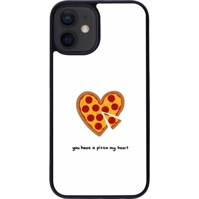 iPhone 12 mini Case Hülle - Silikon schwarz Saint Valentines Day 26 You have my pizza heart