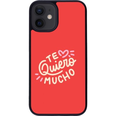 iPhone 12 mini Case Hülle - Silikon schwarz Saint Valentines Day 26 Te quiero mucho