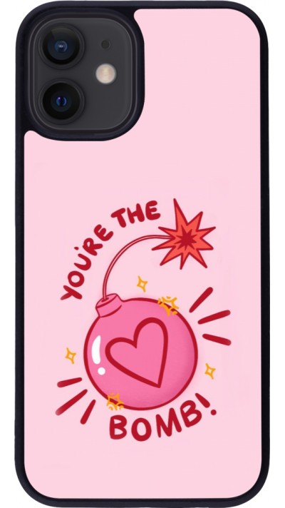 Coque iPhone 12 mini - Silicone rigide noir Saint Valentines Day 26 You are the bomb