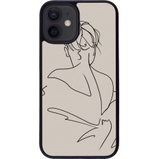 Coque iPhone 12 mini - Silicone rigide noir Salnikova 05