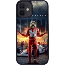 Coque iPhone 12 mini - Silicone rigide noir Senna The King of Rain