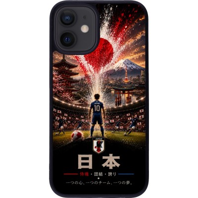 iPhone 12 mini Case Hülle - Silikon schwarz Fussball Japan splash 2026