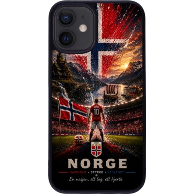 iPhone 12 mini Case Hülle - Silikon schwarz Fussball Norwegen splash 2026