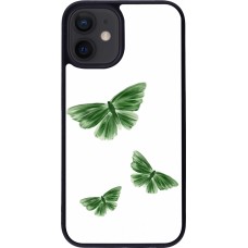 Coque iPhone 12 mini - Silicone rigide noir Butterflies 2026