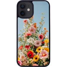 Coque iPhone 12 mini - Silicone rigide noir Spring flowers 2026