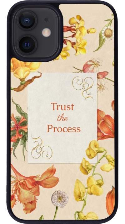 Coque iPhone 12 mini - Silicone rigide noir Trust the process 2026