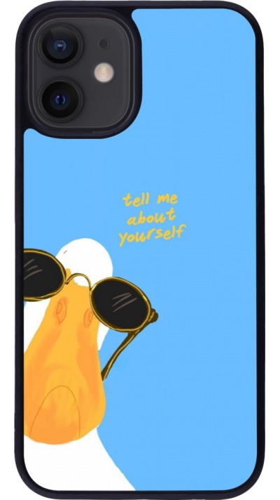 Coque iPhone 12 mini - Silicone rigide noir Tell me about yourself Summer 2026