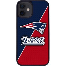 Coque iPhone 12 mini - Silicone rigide noir Super Bowl 26 Patriots 1