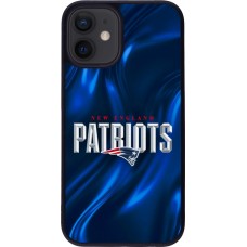 Coque iPhone 12 mini - Silicone rigide noir Super Bowl 26 Patriots 2