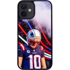 Coque iPhone 12 mini - Silicone rigide noir Super Bowl 26 Patriots 3