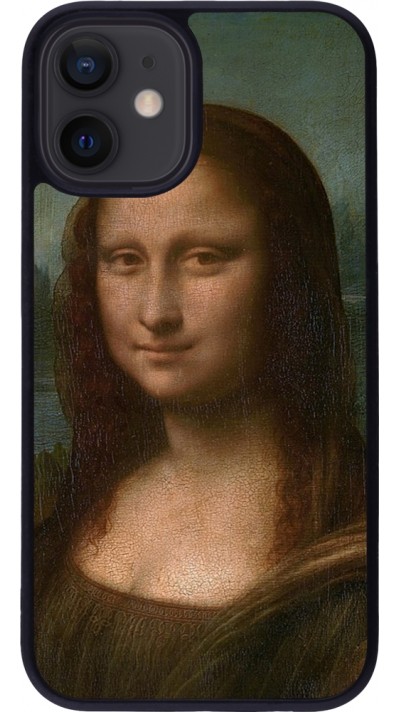 iPhone 12 mini Case Hülle - Silikon schwarz Kunstbild - Mona Lisa - Leonardo de Vinci