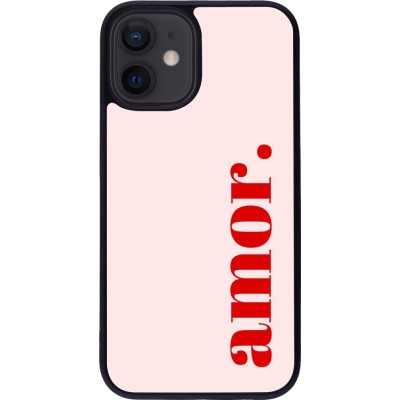 iPhone 12 mini Case Hülle - Silikon schwarz Valentine 2024 amor