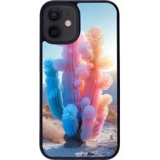 Coque iPhone 12 mini - Silicone rigide noir Artificial vegetation 2025