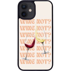 iPhone 12 mini Case Hülle - Silikon schwarz Wine not