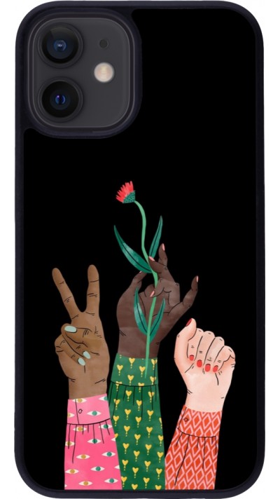 Coque iPhone 12 mini - Silicone rigide noir Womens day 2026 2
