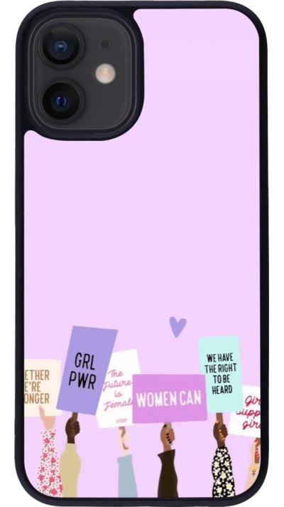Coque iPhone 12 mini - Silicone rigide noir Womens day 2026 9
