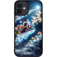 iPhone 12 mini Case Hülle - Silikon schwarz Weihnachten 2023 Verzauberter Weihnachtsmann