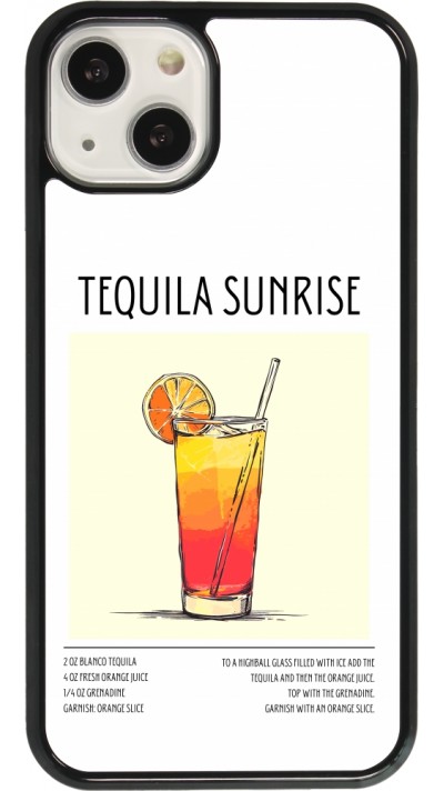 Coque iPhone 13 - Cocktail recette Tequila Sunrise
