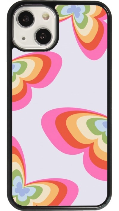 Coque iPhone 13 - Easter 2024 rainbow butterflies