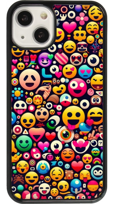 Coque iPhone 13 - Emoji Mix Color