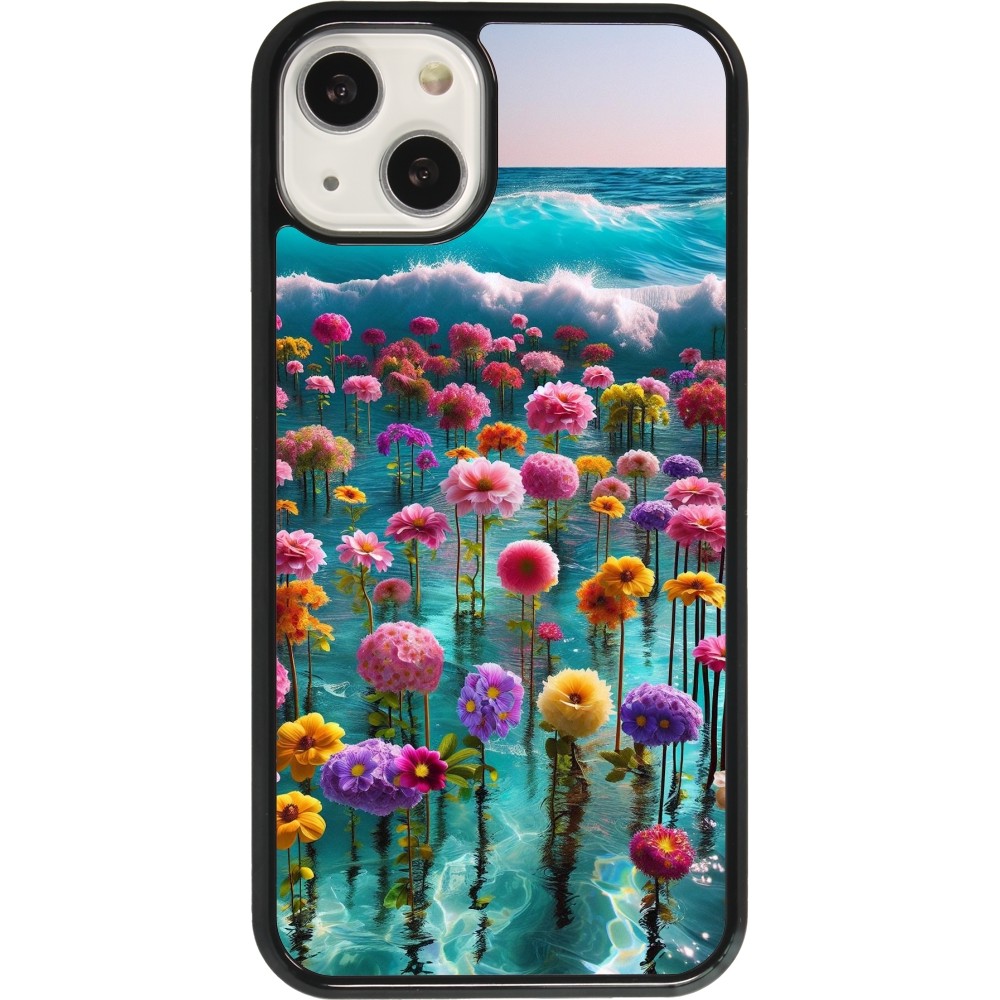 Coque iPhone 13 - Flower sea waves