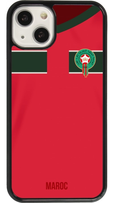 Coque iPhone 13 - Maillot de football Maroc 2022 personnalisable