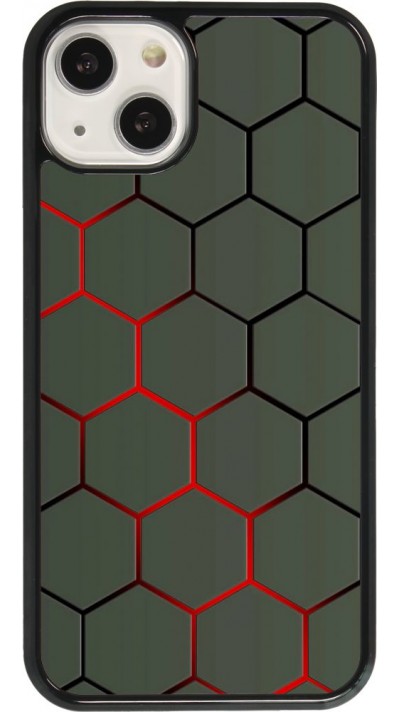 Coque iPhone 13 - Geometric Line red