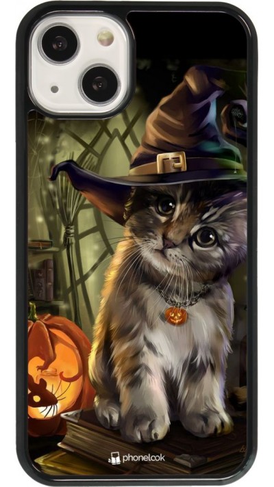 Coque iPhone 13 - Halloween 21 Witch cat