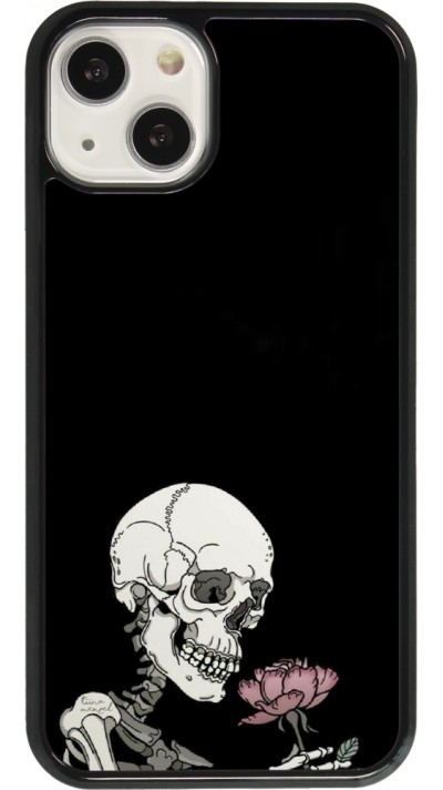 Coque iPhone 13 - Halloween 2023 rose and skeleton