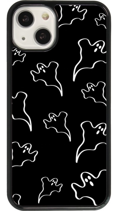 Coque iPhone 13 - Halloween 2024 black and white ghosts