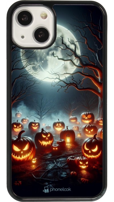 Coque iPhone 13 - Halloween 2024 Many Pumpkins