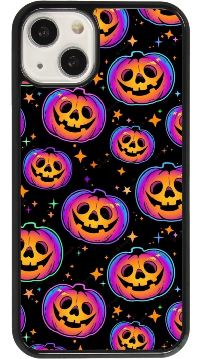 Coque iPhone 13 - Halloween 2024 rainbow pumpkins