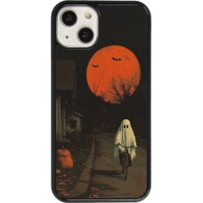 iPhone 13 Case Hülle - Halloween 2025 Ghost on a bicycle