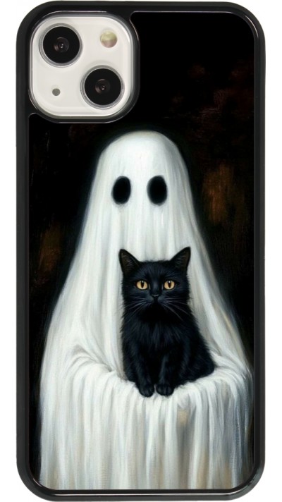 iPhone 13 Case Hülle - Halloween 2025 Ghost with black cat