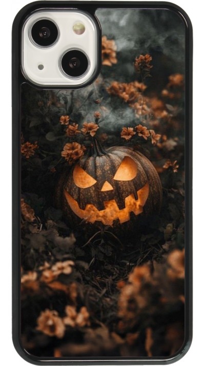 iPhone 13 Case Hülle - Halloween 2025 Pumpkin with flowers