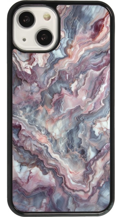 iPhone 13 Case Hülle - Violetter silberner Marmor