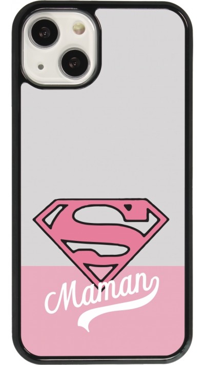 Coque iPhone 13 - Mom 2024 Super hero maman