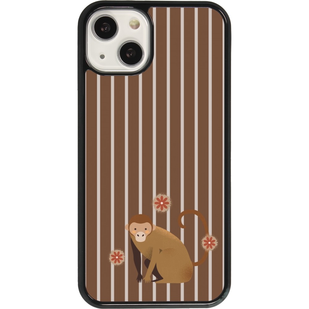 Coque iPhone 13 - Monkey with stripes