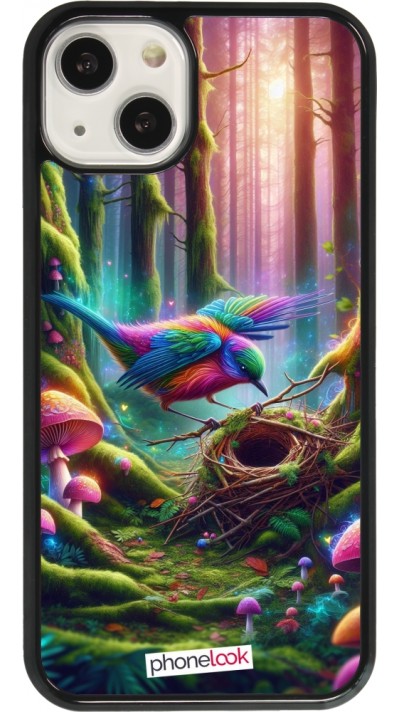 Coque iPhone 13 - Oiseau Nid Forêt