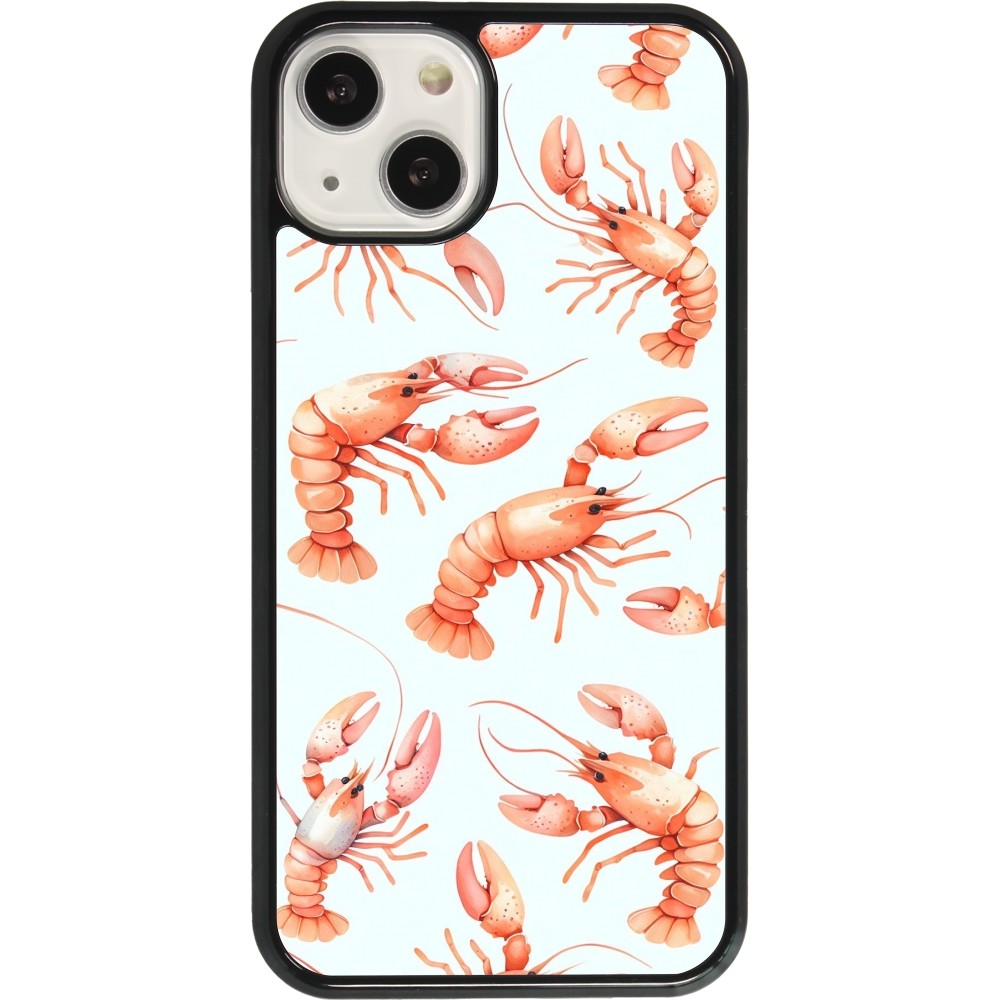 iPhone 13 Case Hülle - Muster von pastellfarbenen Hummern