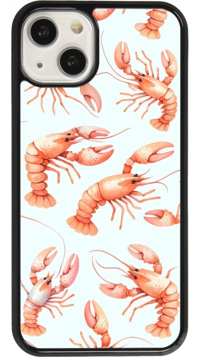 Coque iPhone 13 - Pattern de homards pastels