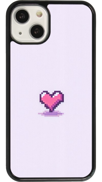 iPhone 13 Case Hülle - Pixel Herz Hellviolett