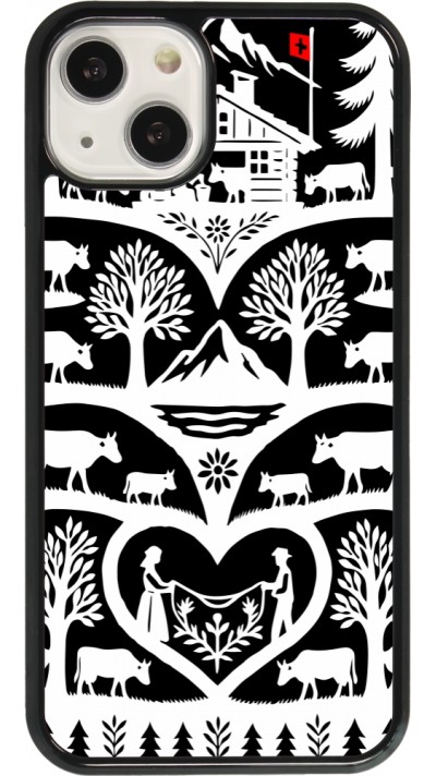 Coque iPhone 13 - Poya Suisse 2 noir