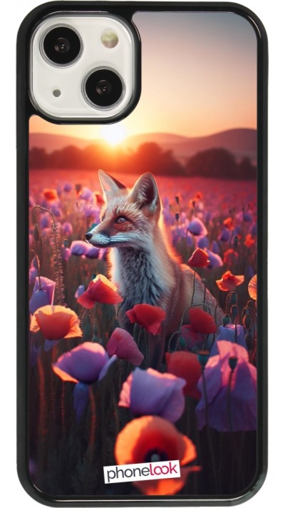 iPhone 13 Case Hülle - Purpurroter Fuchs bei Dammerung