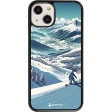 iPhone 13 Case Hülle - Snowboarder Berg