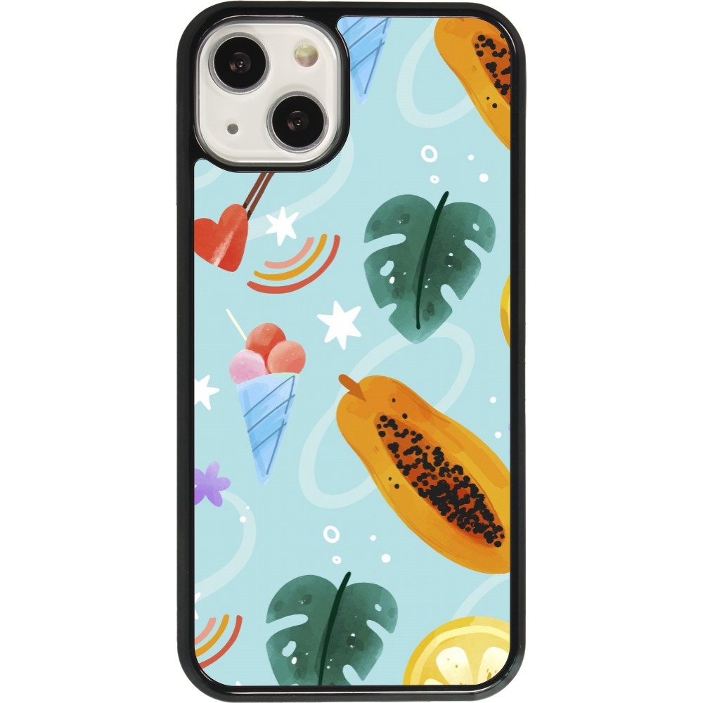 Coque iPhone 13 - Summer 2025 Pattern papaya
