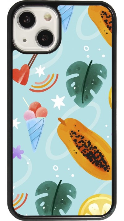 Coque iPhone 13 - Summer 2025 Pattern papaya