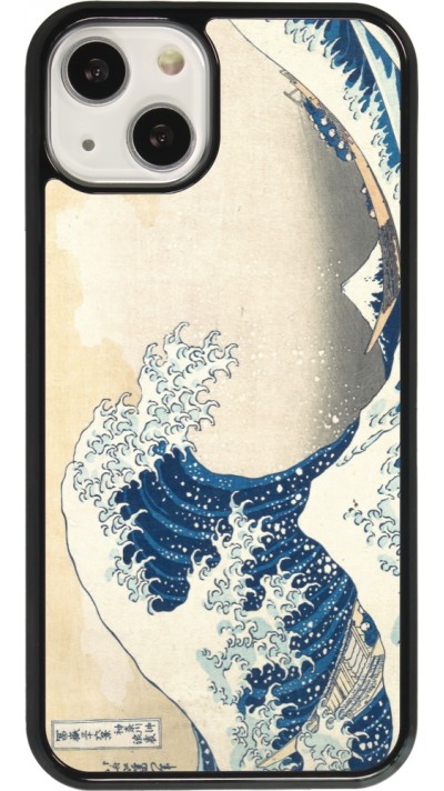 Coque iPhone 13 - Tableau art - La Grande Vague de Kanagawa - Hokusai