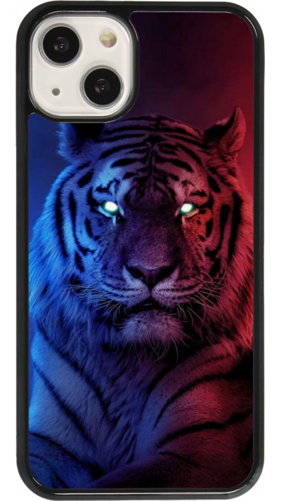 Coque iPhone 13 - Tiger Blue Red